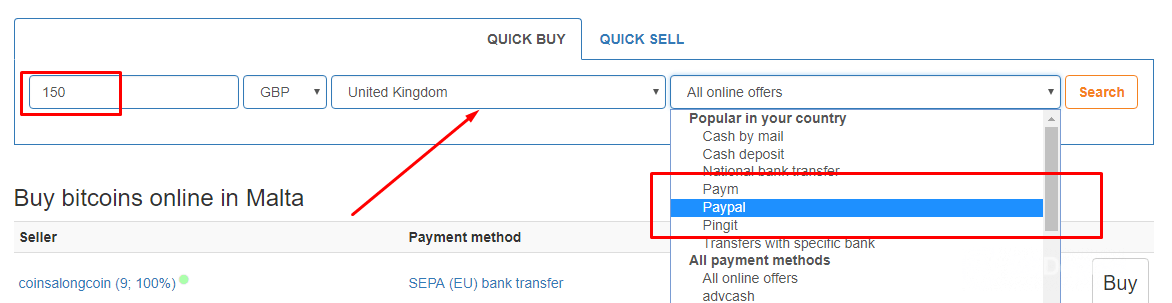 Como comprar Bitcoin com Paypal: escolha LocalBitcoins PayPal.