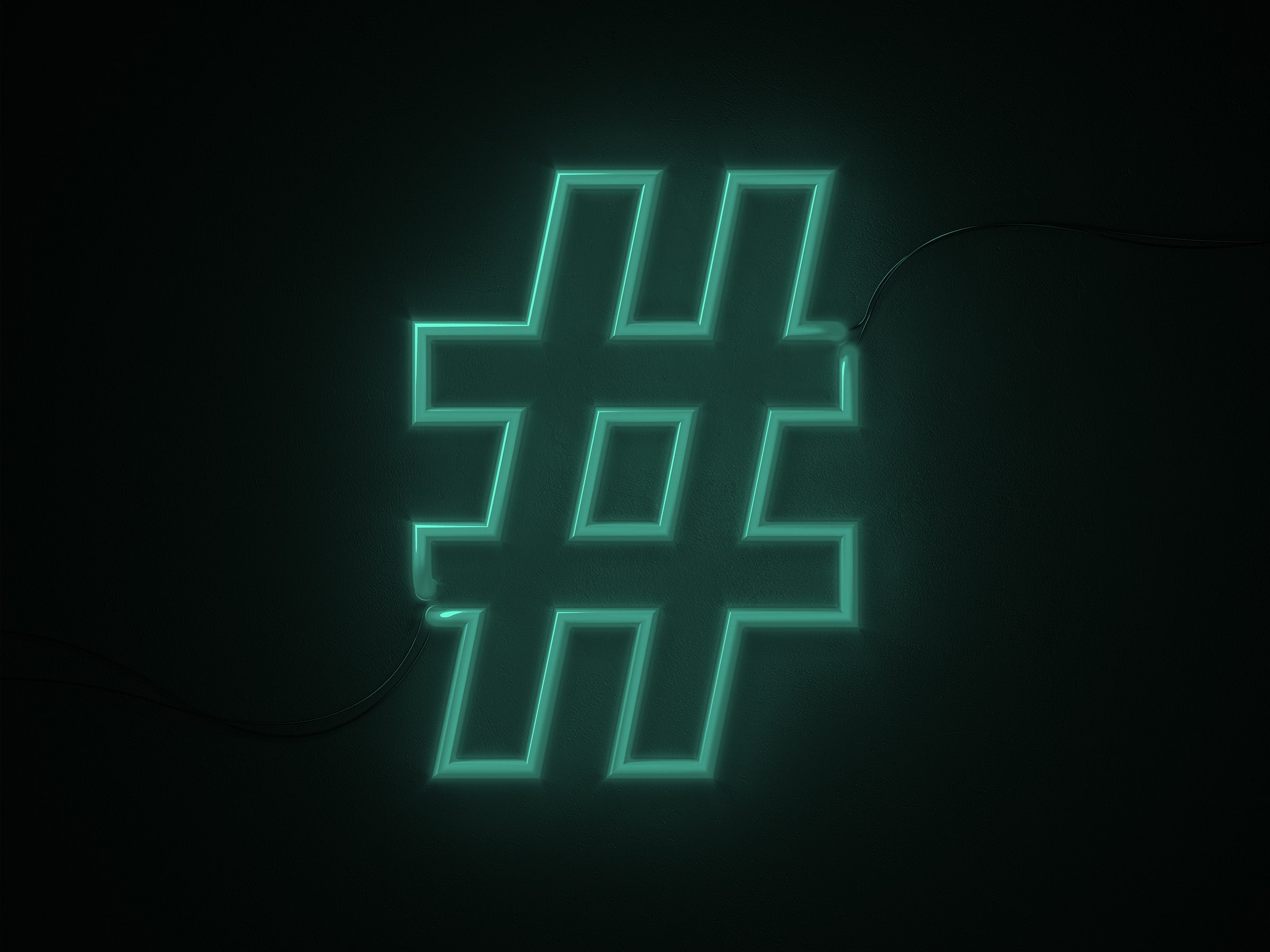O símbolo de hashtag está pegando fogo