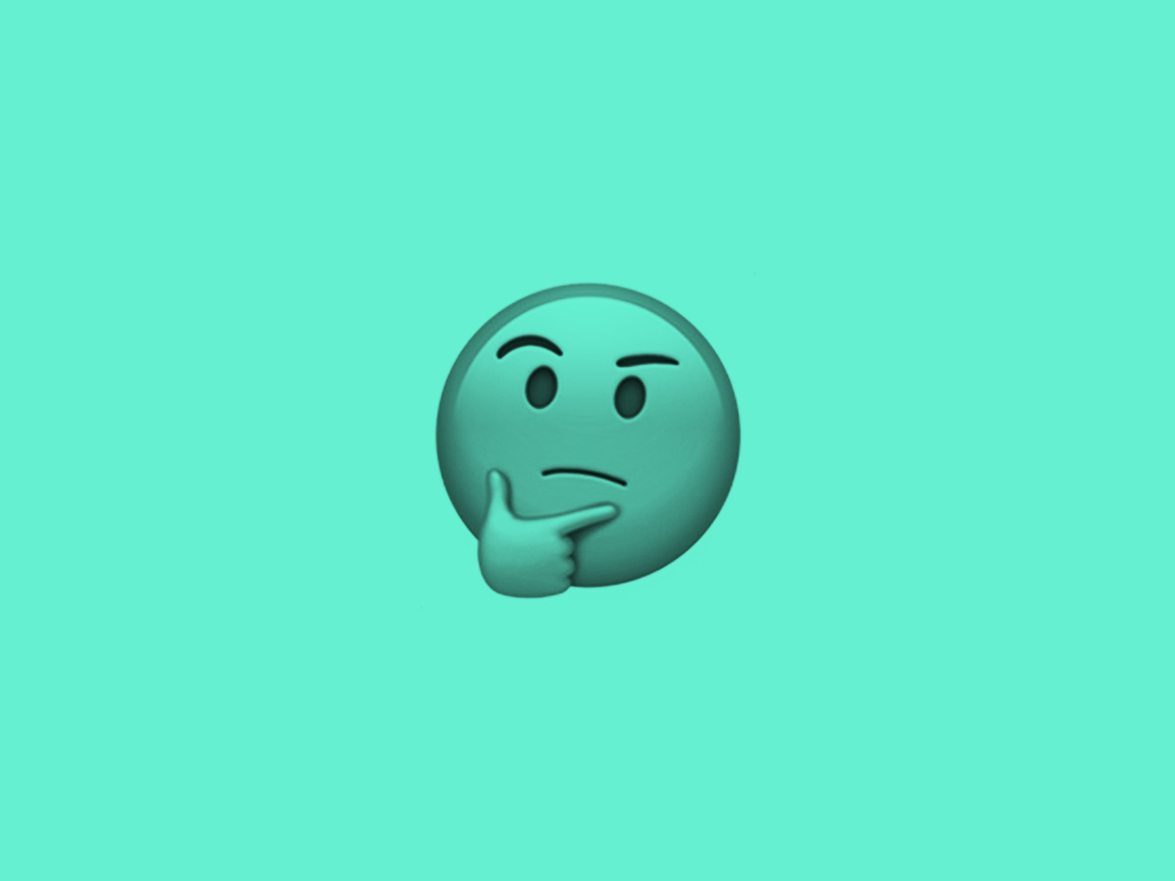 Emoji com um rosto atencioso