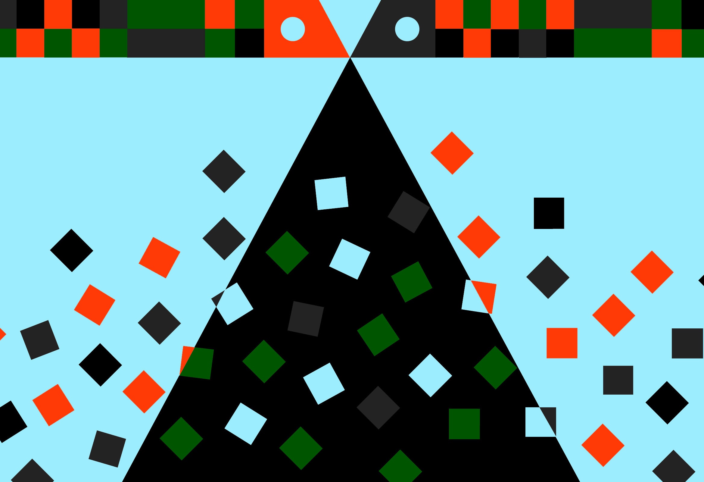 ilustração conceitual de quadrados e triângulos coloridos