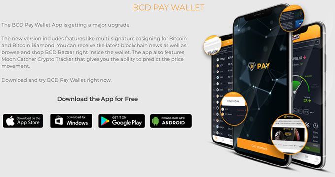 Bitcoin Diamond: Carteira BCD Pay.