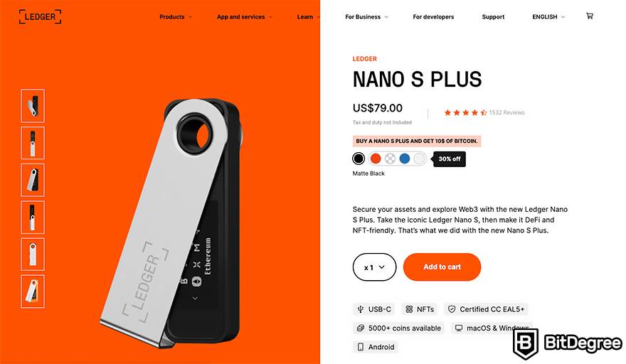 A melhor carteira de Bitcoin da Austrália: Ledger Nano S Plus.