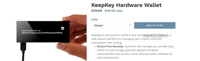 Hardware criptografad o-coolante: KeepKey.
