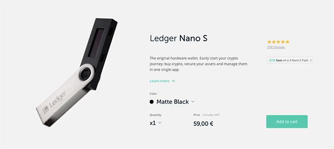Melhor carteira NEO: Ledger Nano S.
