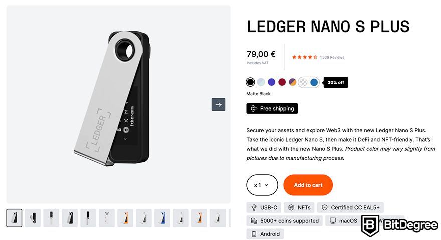Melhor carteira NEO: Ledger Nano S Plus.