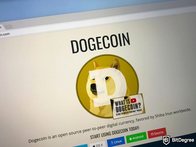 Mineração Dogecoin: página inicial do Dogecoin.