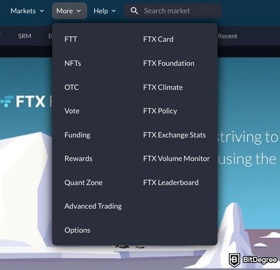 Revisão do FTX: todas as principais funções disponíveis no FTX.< Pan> As características principais