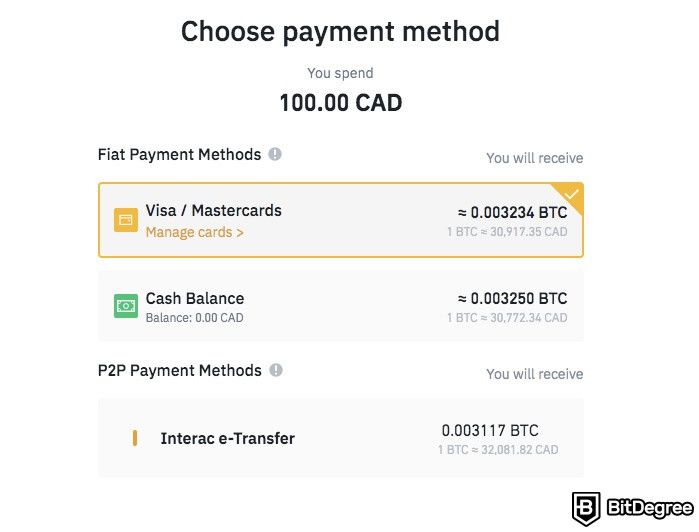 Como comprar Bitcoin no Canadá: Métodos de pagamento de binance.
