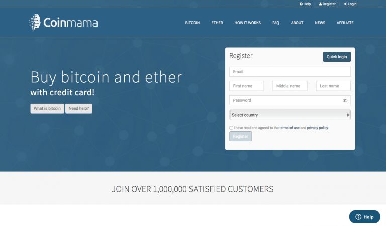 Como comprar Ethereum usando um cartão de crédito - site Coinmama
