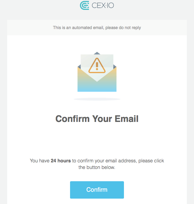 Como comprar o Ethereum usando um cartão de crédito - confirmação do e-mail cex. io