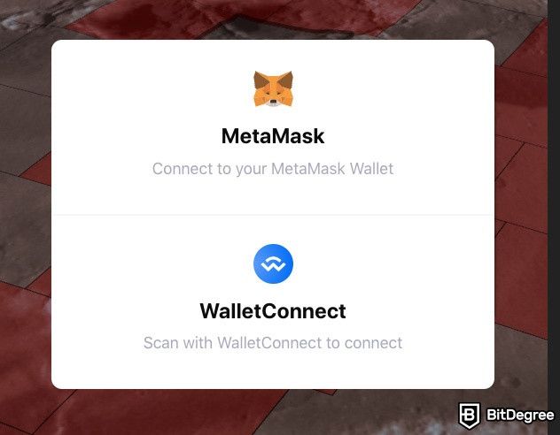 Como comprar Mars4: conexão da carteira de metamask.