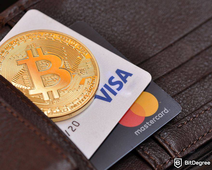A maior carteira de bitcoin perdida: Bitcoins com cartões de crédito em uma carteira.