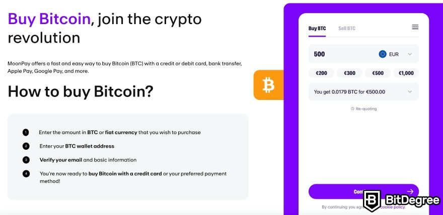 Review MoonPay: Comprando Bitcoin via Moonpay.