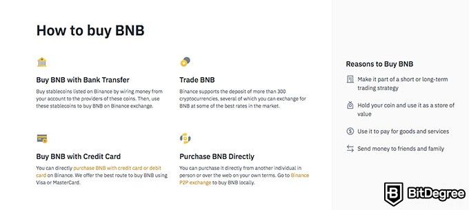 Jogos NFT: Compre moedas BNB na Binance.