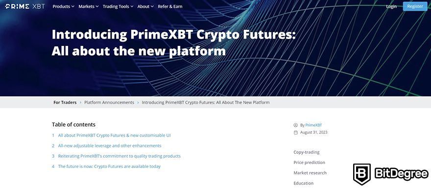 Revisão dos futuros do XBT Prime: Compreensão da plataforma Futures PrimeXBT.