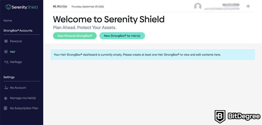 Revisão do Serenity Shield: criando herdeiros.