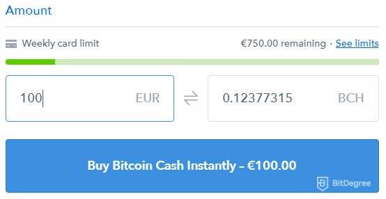 O que é o Bitcoin Cash: Coinbase Weekly Contous Limit.