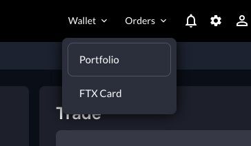 O que é FTX: Seção do portfólio da carteira.
